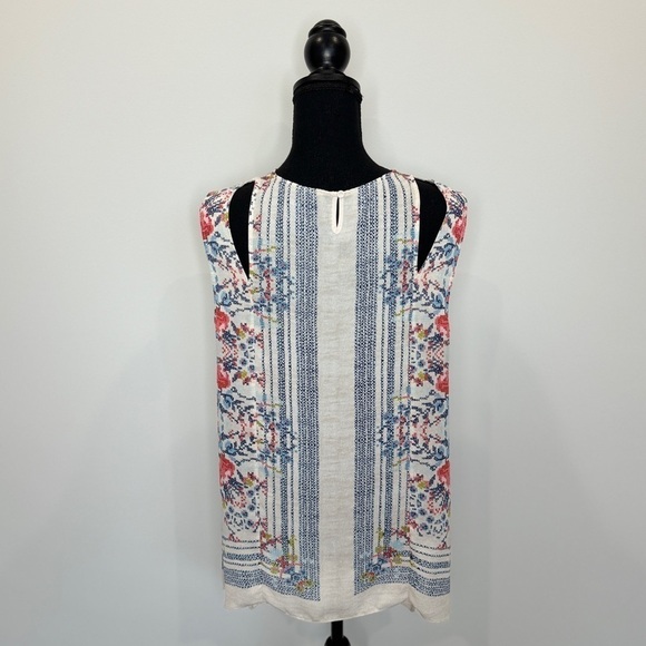 BCBGmaxAzria Multi Color Sleeveless Blouse (Medium) - Picture 5 of 9